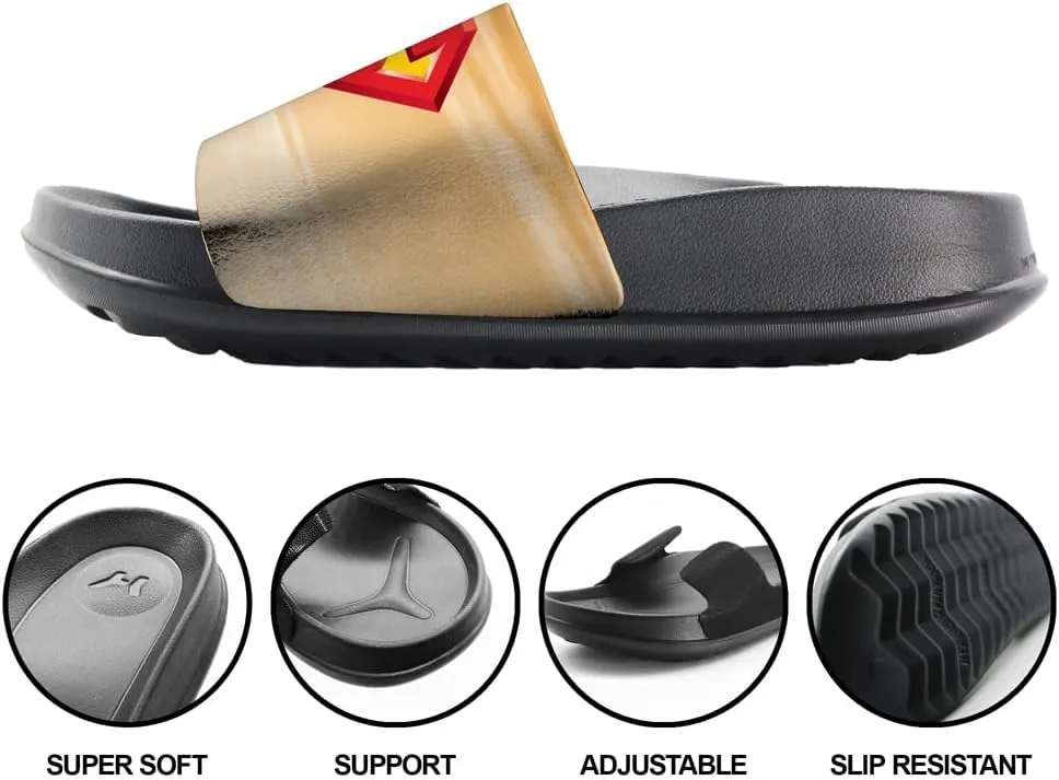 Popfunk Superman Worlds Finest Unisex Adult Slides Adjustable Flip Flop Sandals Officially Licensed Hypd Slydr Switch™