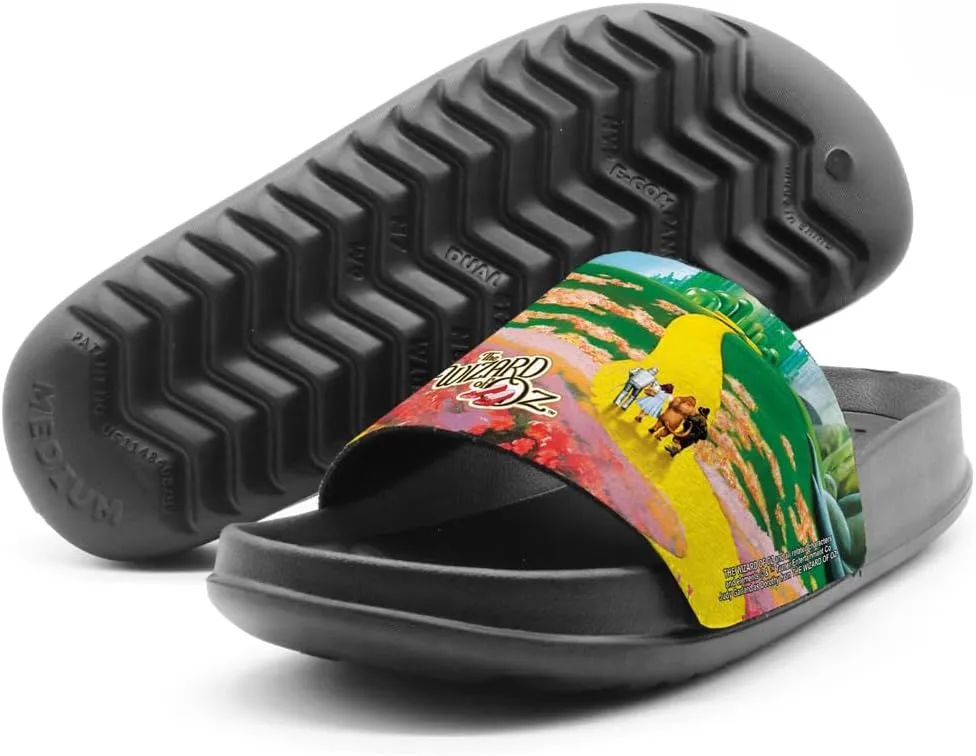 Popfunk Wizard of Oz Journey to the Emerald City Unisex Adult Slides Adjustable Flip Flop Sandals Officially Licensed Hypd Slydr Switch™