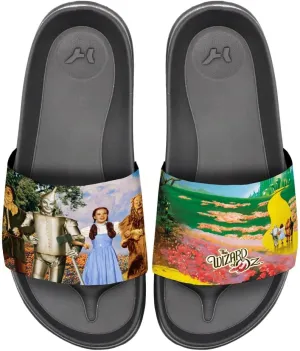 Popfunk Wizard of Oz Journey to the Emerald City Unisex Adult Slides Adjustable Flip Flop Sandals Officially Licensed Hypd Slydr Switch™