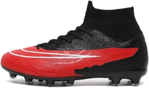 Professional High-Top Breathable Athletic Football Boots for Men's Soccer Shoes and Cleats Suitable for Both Outdoor and Indoor Play