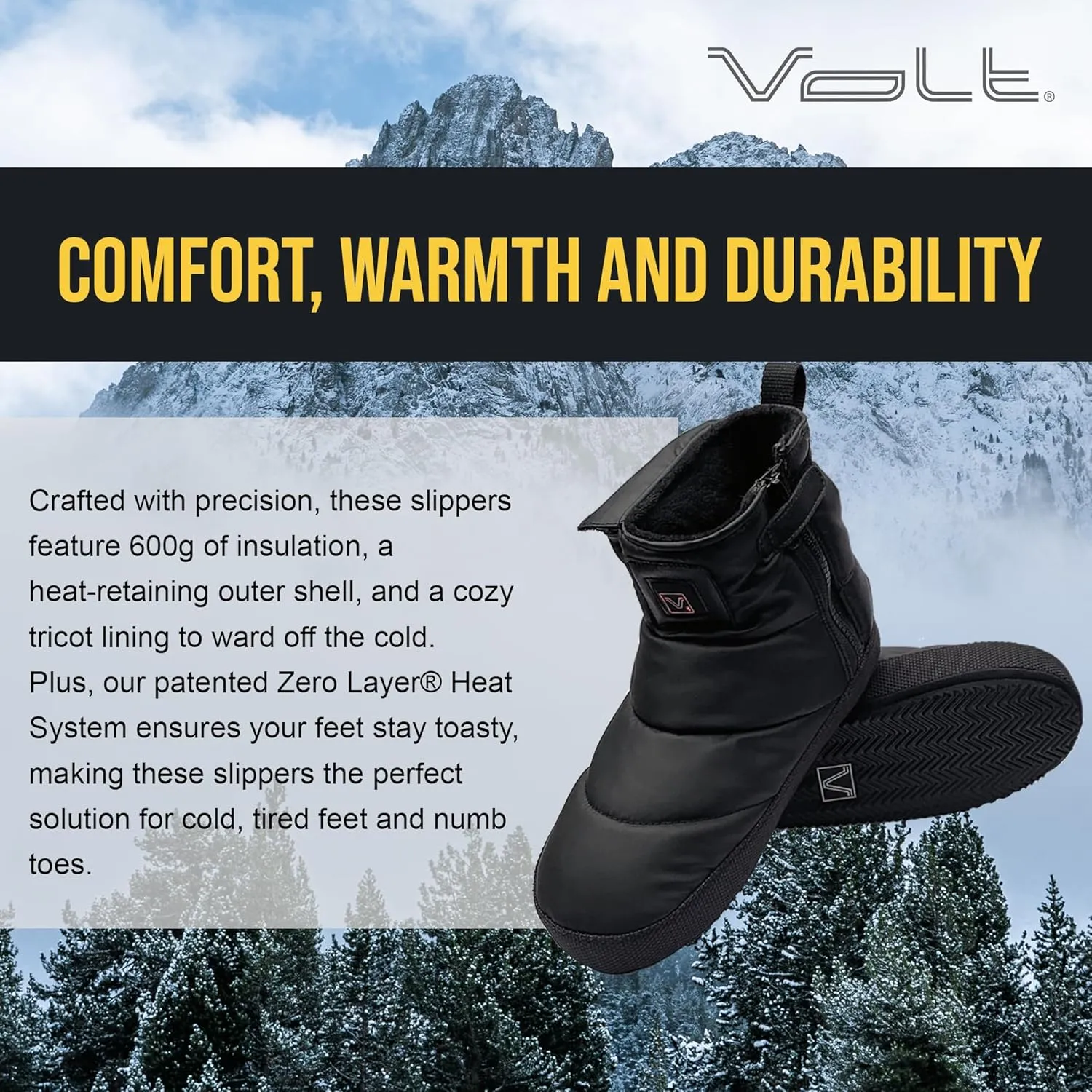 Rechargeable Heated Slippers - Top and Bottom Foot Heat - Home Boots