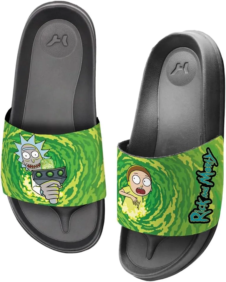 Rick and Morty Portal Unisex Adult Slides Adjustable Flip Flop Sandals Officially Licensed Hypd Slydr Switch™