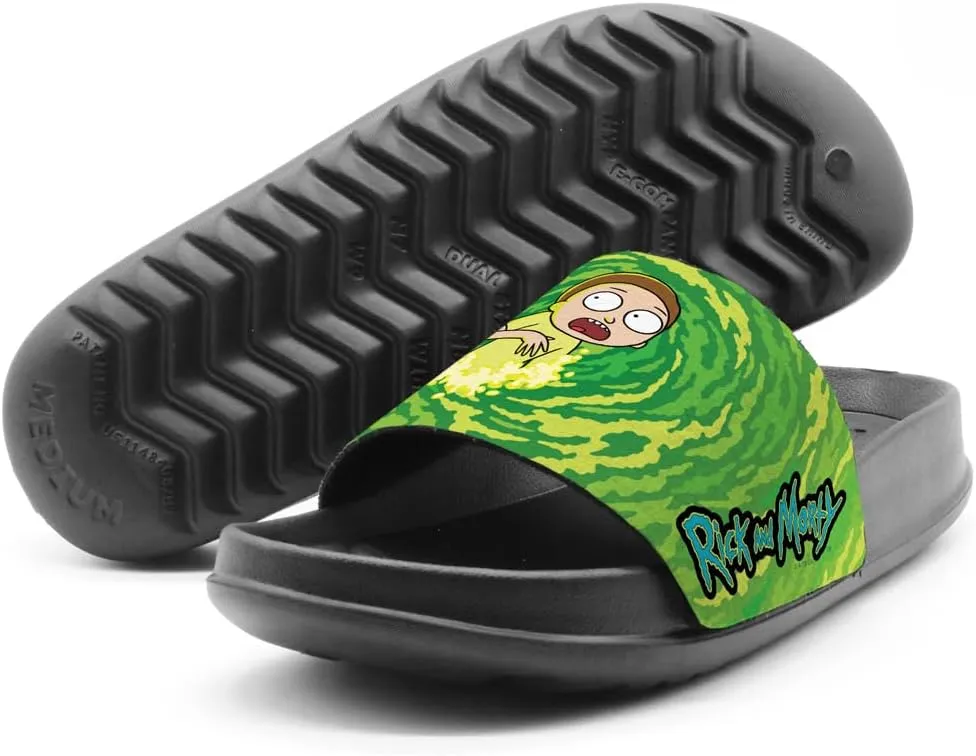 Rick and Morty Portal Unisex Adult Slides Adjustable Flip Flop Sandals Officially Licensed Hypd Slydr Switch™