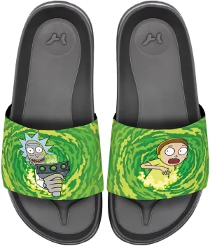 Rick and Morty Portal Unisex Adult Slides Adjustable Flip Flop Sandals Officially Licensed Hypd Slydr Switch™