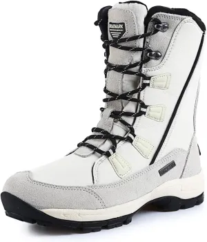ROCKMARK Women's Waterproof Snow Boots Mid Calf Warm Winter Outdoor Footwear