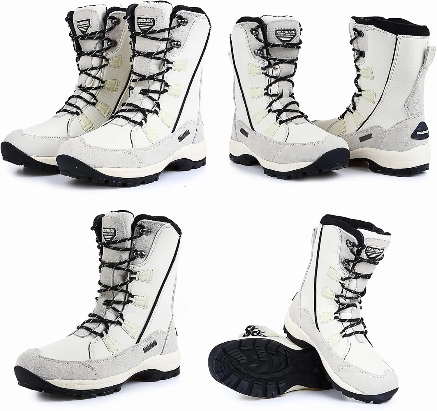 ROCKMARK Women's Waterproof Snow Boots Mid Calf Warm Winter Outdoor Footwear