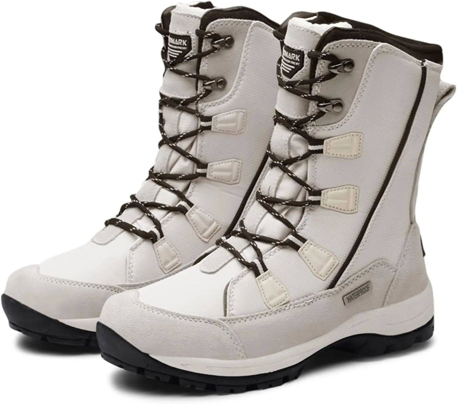 ROCKMARK Women's Waterproof Snow Boots Mid Calf Warm Winter Outdoor Footwear