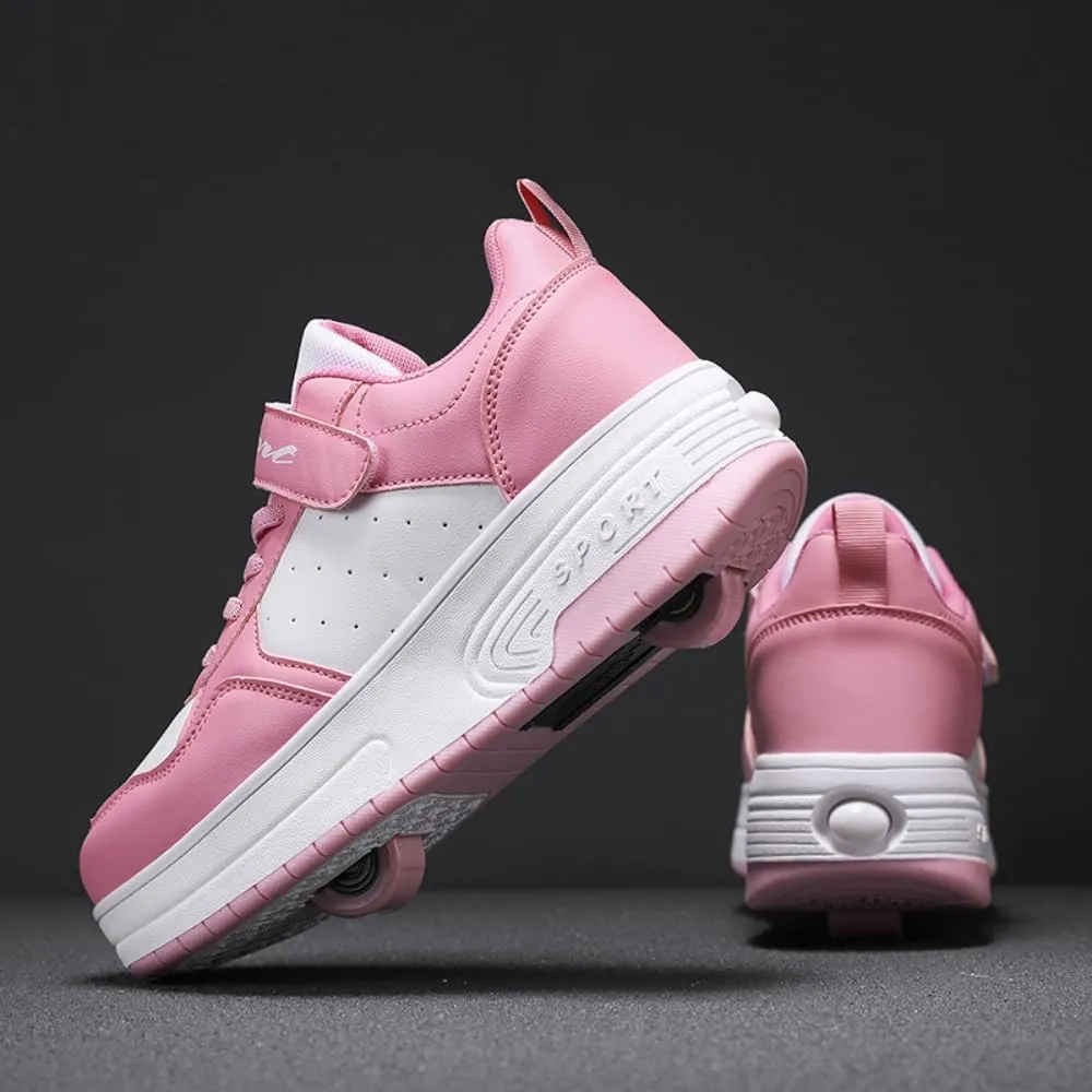 Roller Shoes for Girls Kids Shoes with Wheels Roller Skate Sneakers Detachable Wheelies Shoes for Boys