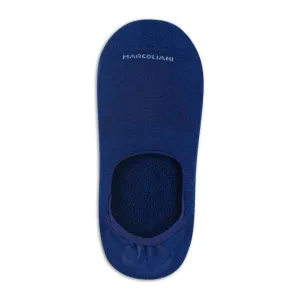 Royal Blue Invisible Touch Micro-Cushion Pima Cotton No-Show Socks - Marcoliani