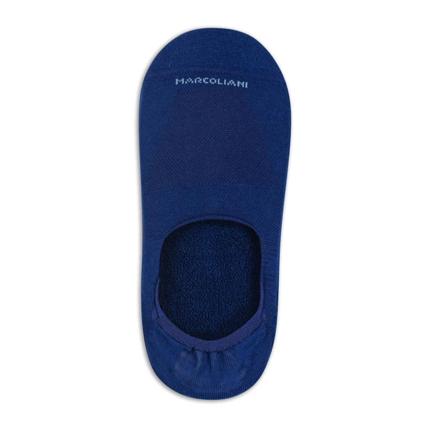 Royal Blue Invisible Touch Micro-Cushion Pima Cotton No-Show Socks - Marcoliani