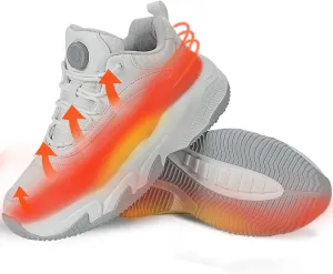 Sneakers Heated Electric, Heated Shoes Foot Warmer Rechargeable for Men and Women, 4000mAh Battery Max 20H Heated, Washable Winter Heated Snow Boots Warm