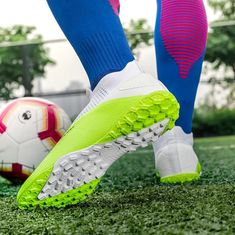 Soft Athletic Soccer Boots for Men: Boys Non-Slip Professional Football Cleats for Outdoor Competition Training