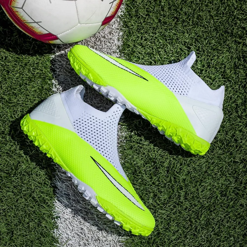 Soft Athletic Soccer Boots for Men: Boys Non-Slip Professional Football Cleats for Outdoor Competition Training