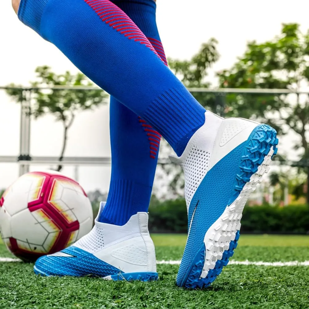 Soft Athletic Soccer Boots for Men: Boys Non-Slip Professional Football Cleats for Outdoor Competition Training