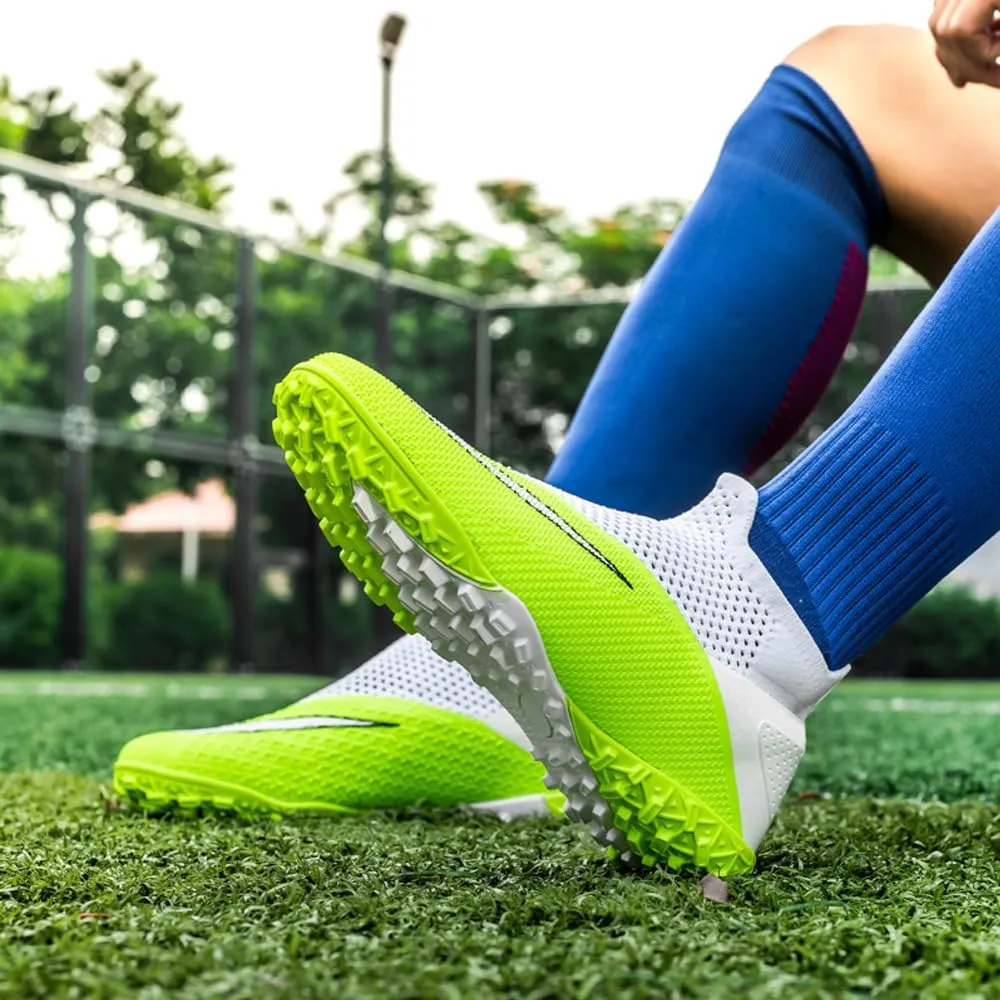 Soft Athletic Soccer Boots for Men: Boys Non-Slip Professional Football Cleats for Outdoor Competition Training