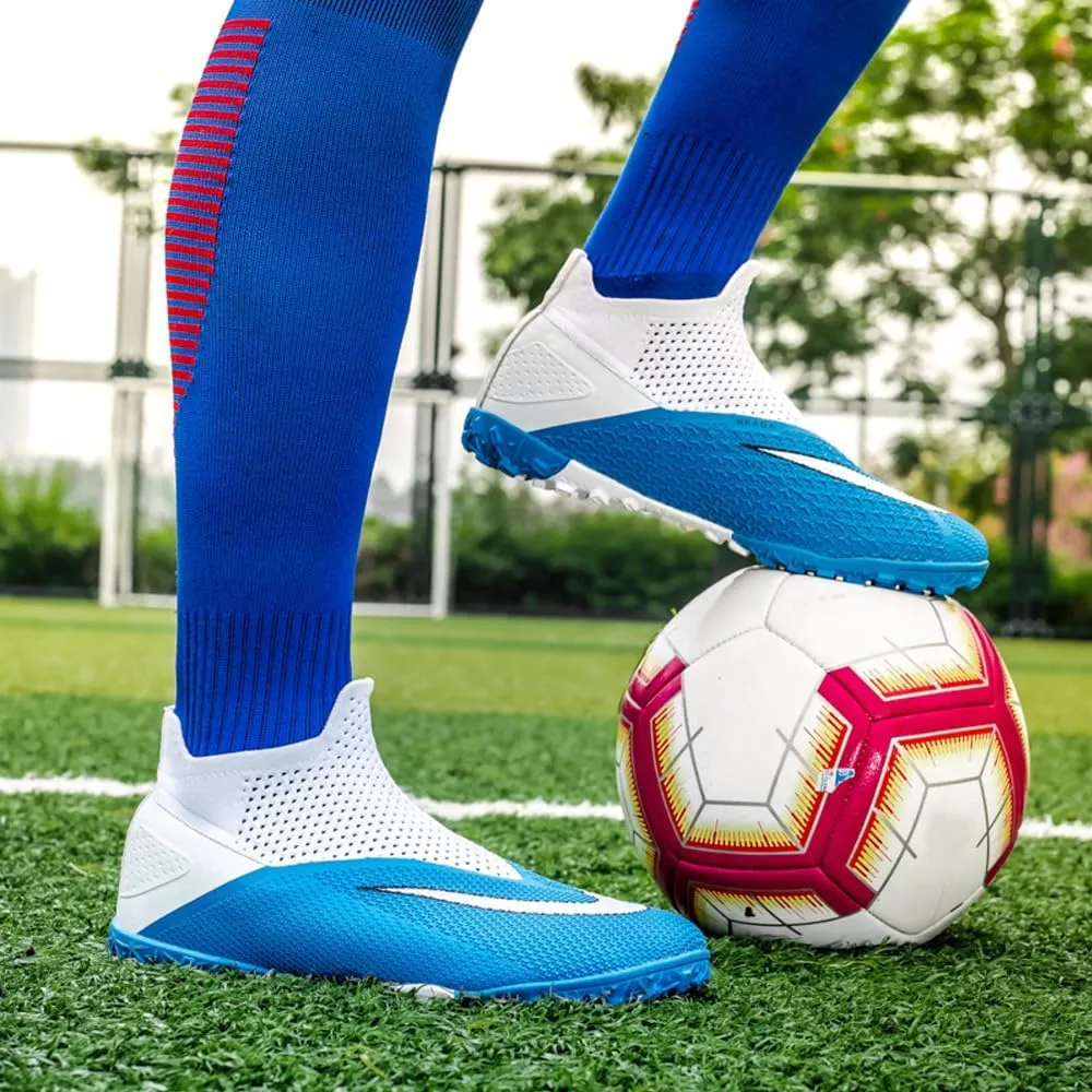 Soft Athletic Soccer Boots for Men: Boys Non-Slip Professional Football Cleats for Outdoor Competition Training