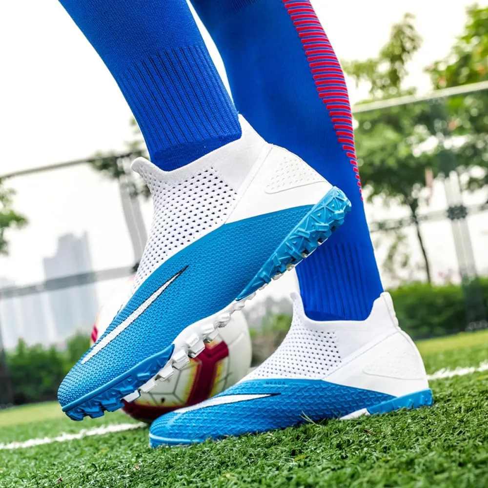Soft Athletic Soccer Boots for Men: Boys Non-Slip Professional Football Cleats for Outdoor Competition Training