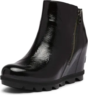 Sorel Women's Joan of Arctic Wedge II Zip Boot - Light Rain - Waterproof - Black