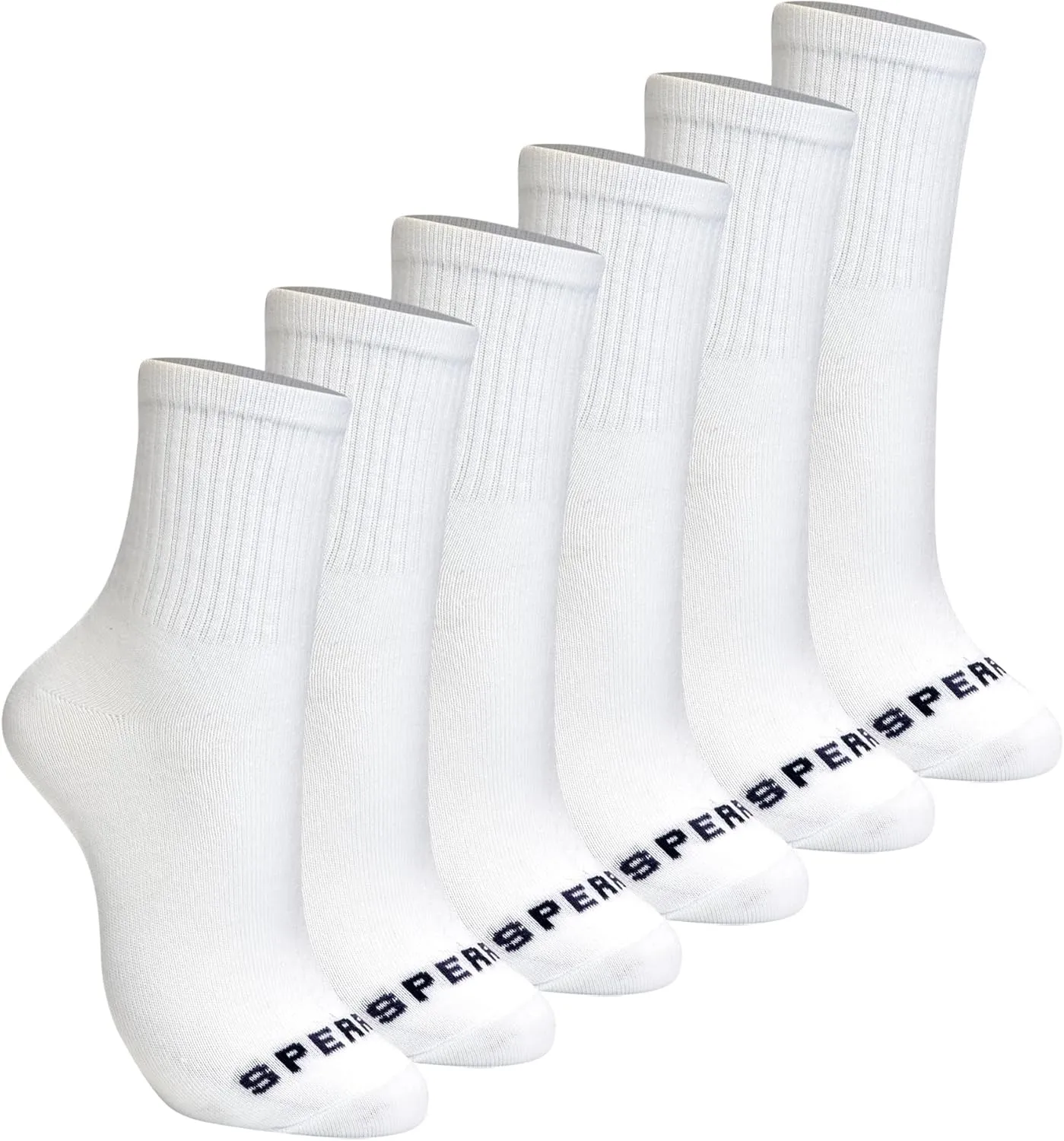 Sperry Women’s 6-Pack Mini Crew Socks – Soft & Breathable Short Crew Socks, High Quarter Socks for All-Day Comfort