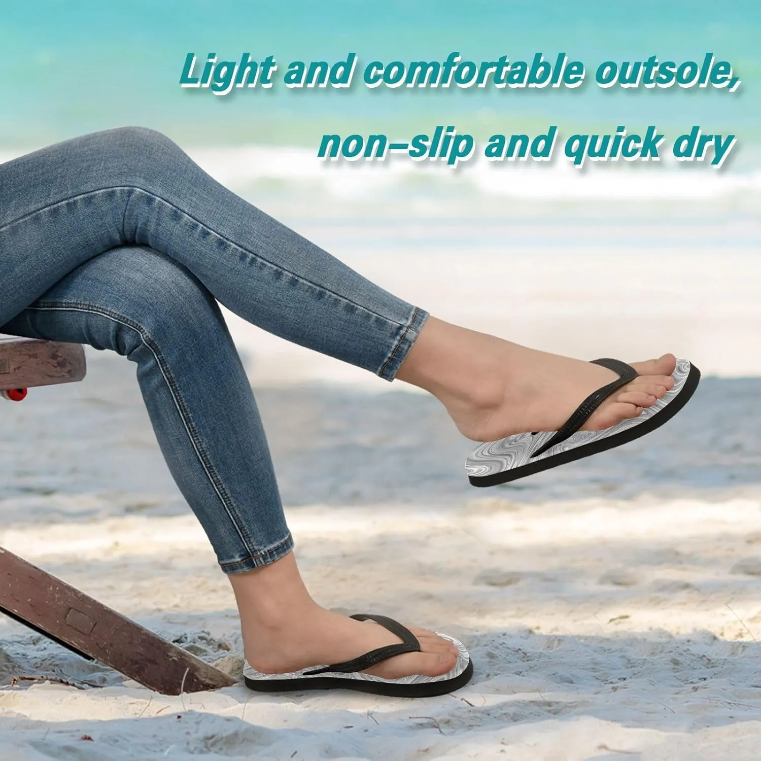 SPRIPORT Tie Dye Slim Flip Flops for Women Men Comfortable Casual Thong Cushion Sandals with Non-Slip Rubber Sole Flat Sandals for Beach Summer Walking