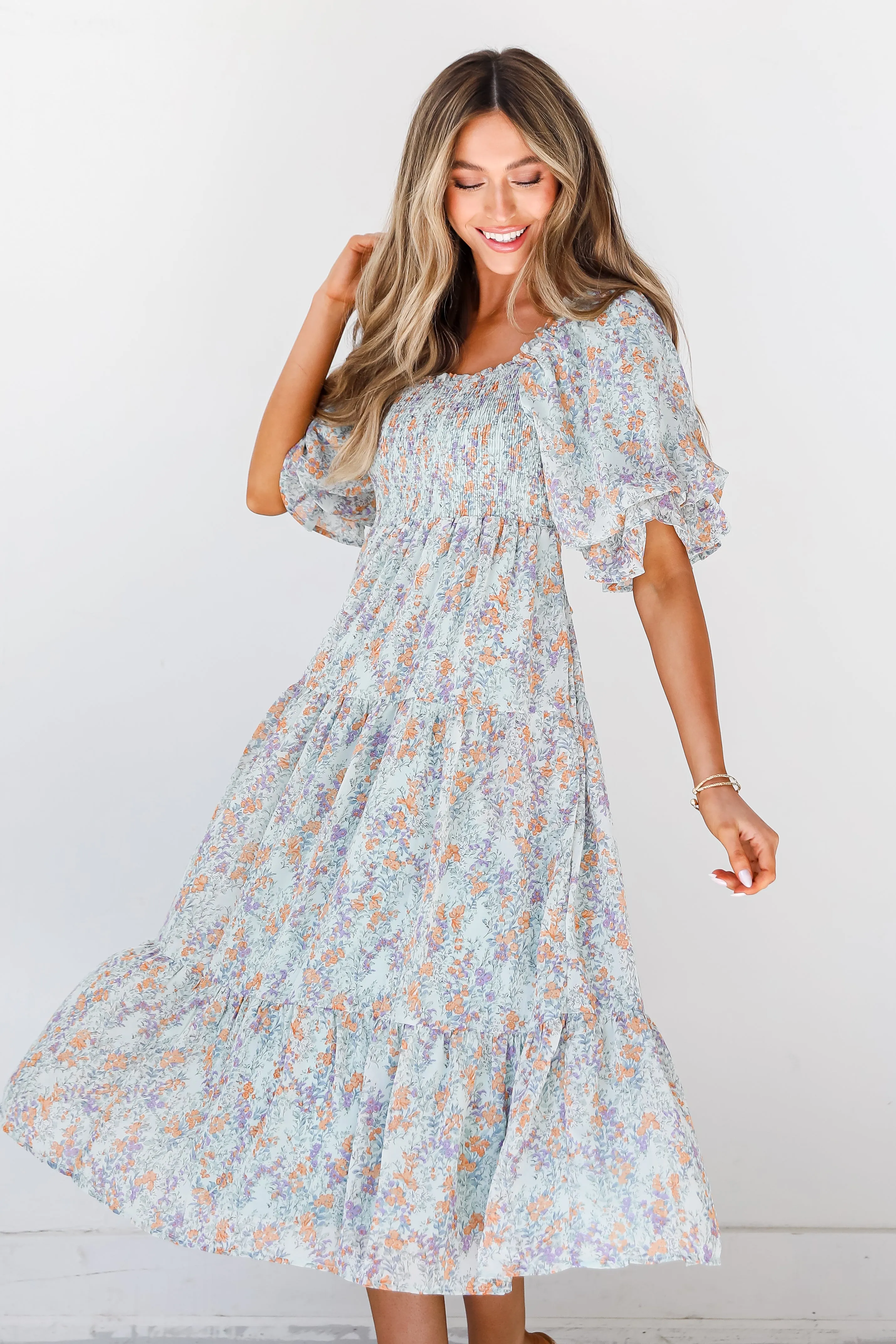 Start Of Forever Floral Midi Dress