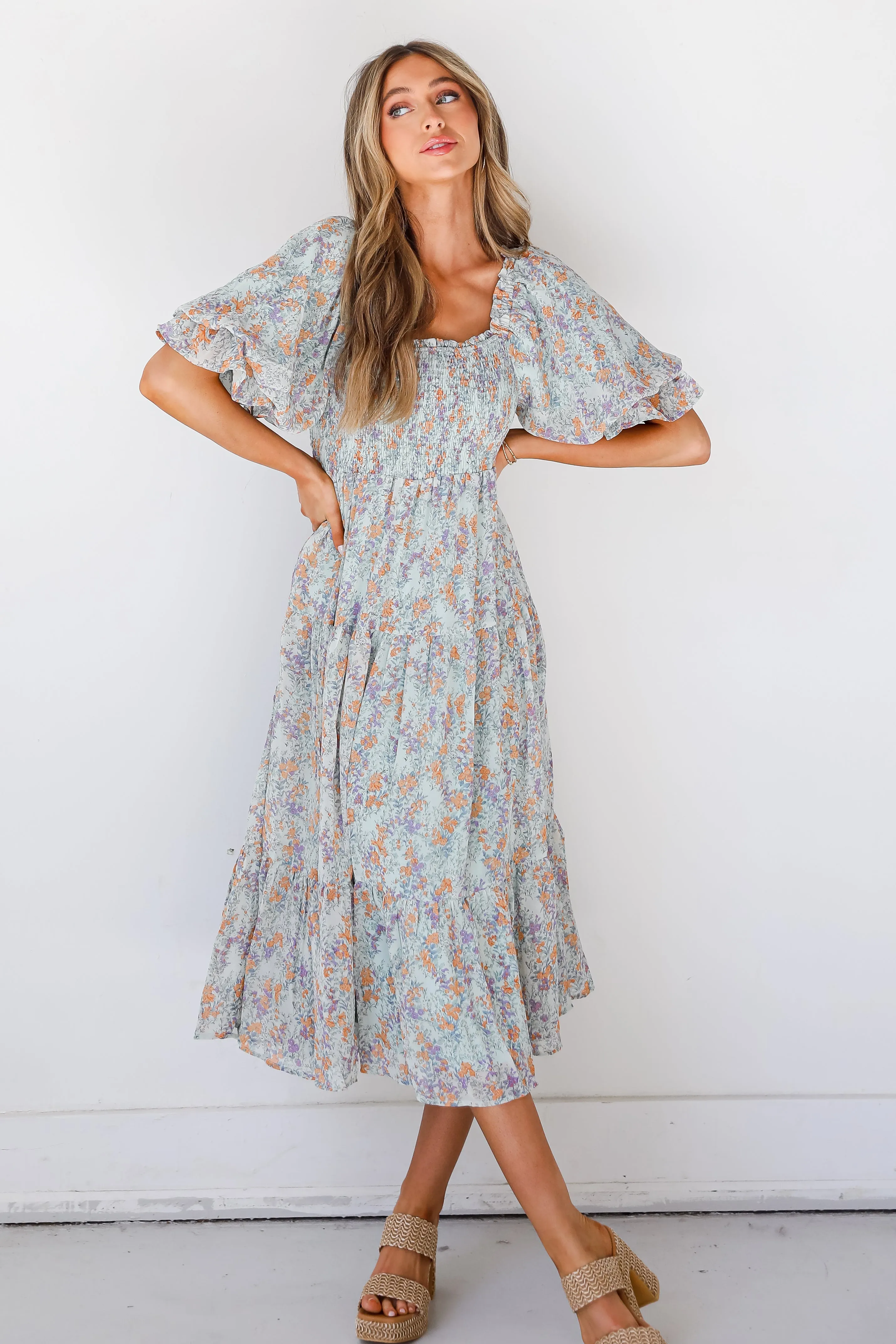 Start Of Forever Floral Midi Dress