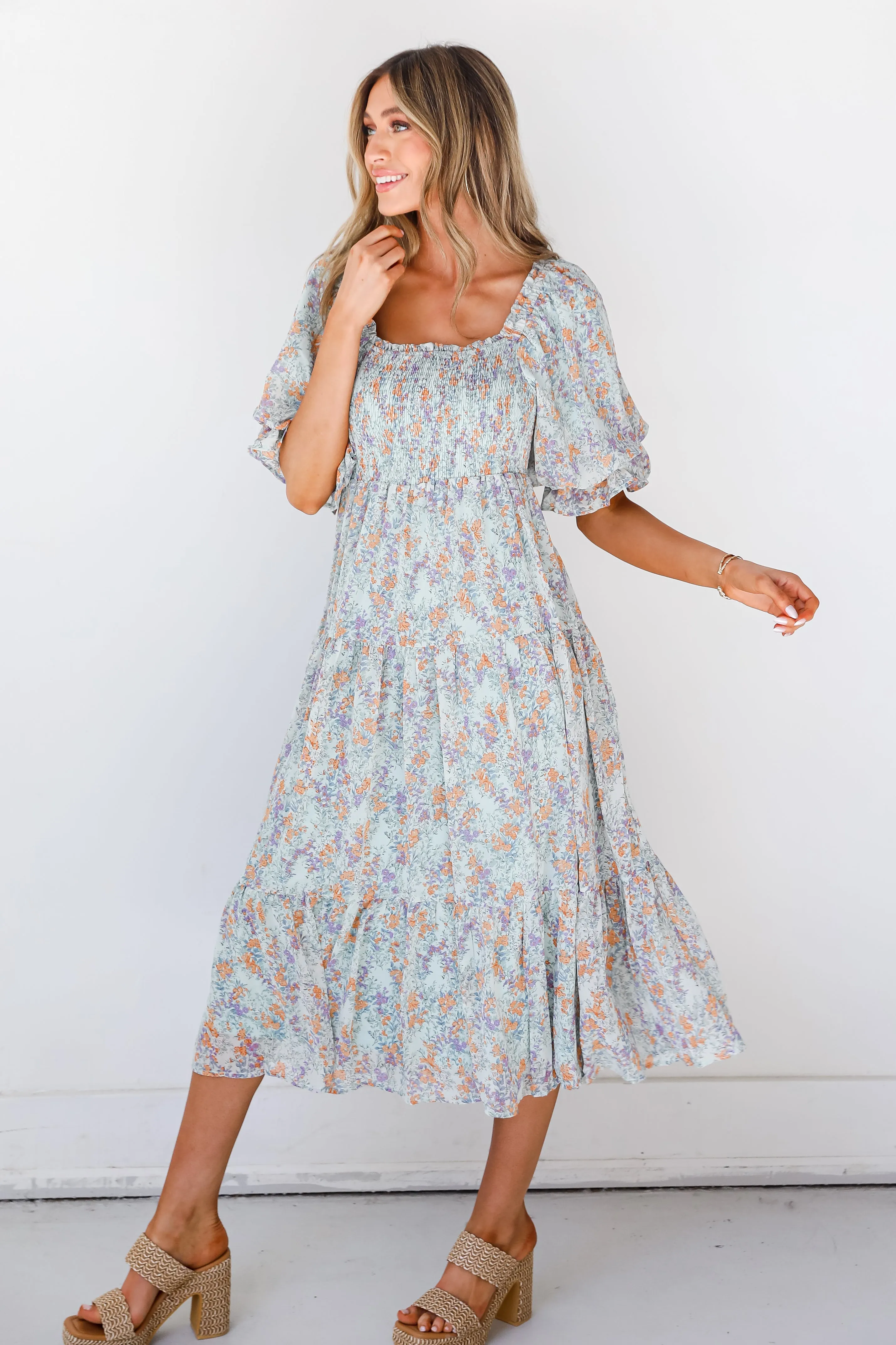 Start Of Forever Floral Midi Dress