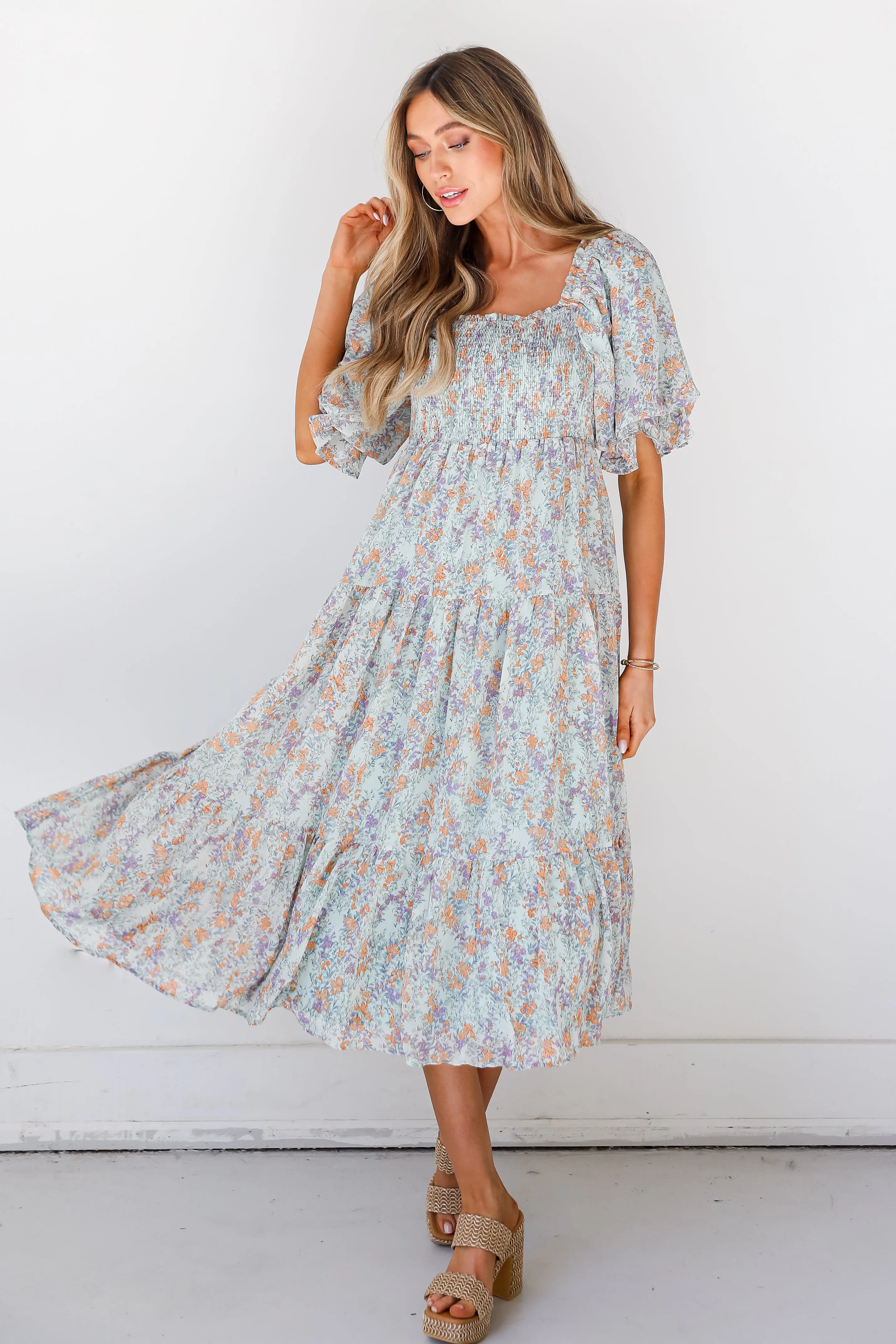 Start Of Forever Floral Midi Dress