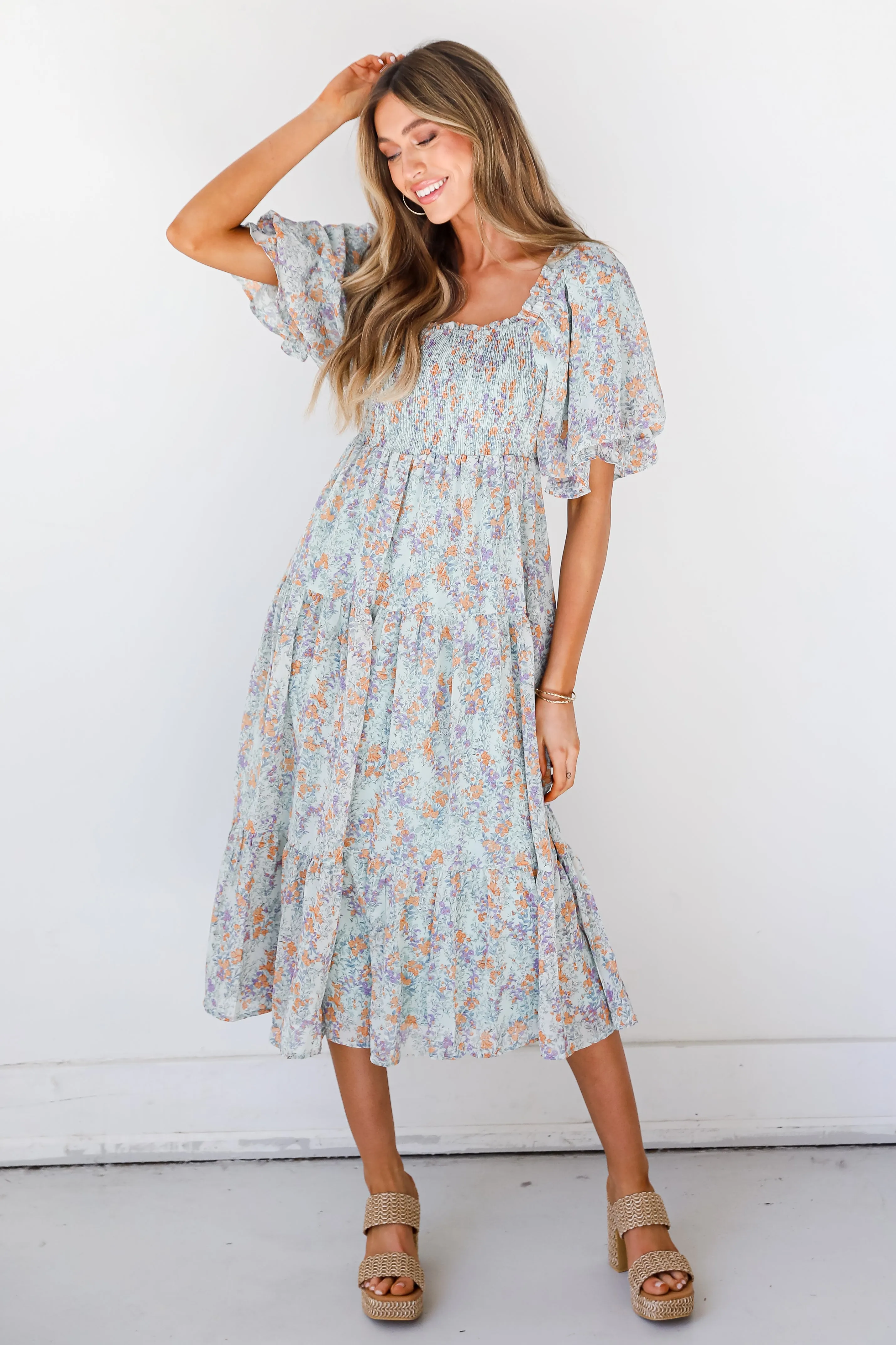 Start Of Forever Floral Midi Dress