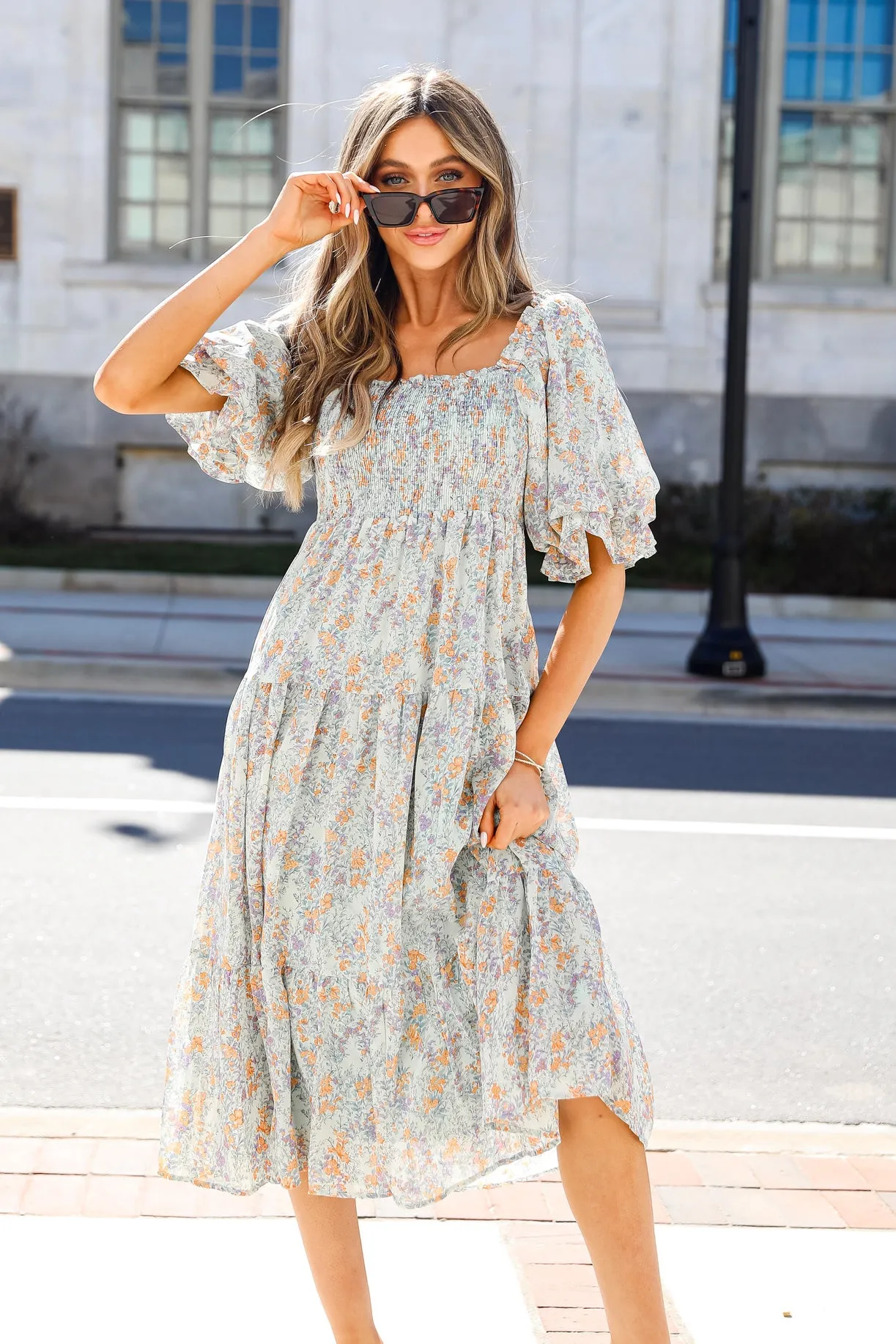 Start Of Forever Floral Midi Dress