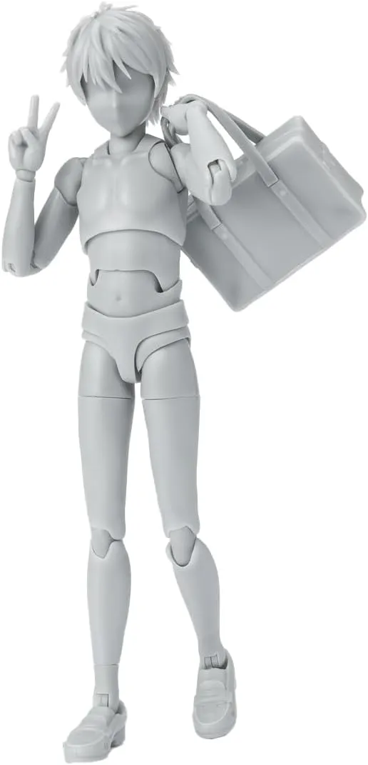 TAMASHII NATIONS - Tamashii - Body-Kun -School Life- Edition DX Set (Gray Color Ver.), Bandai Spirits S.H.Figuarts Action Figure