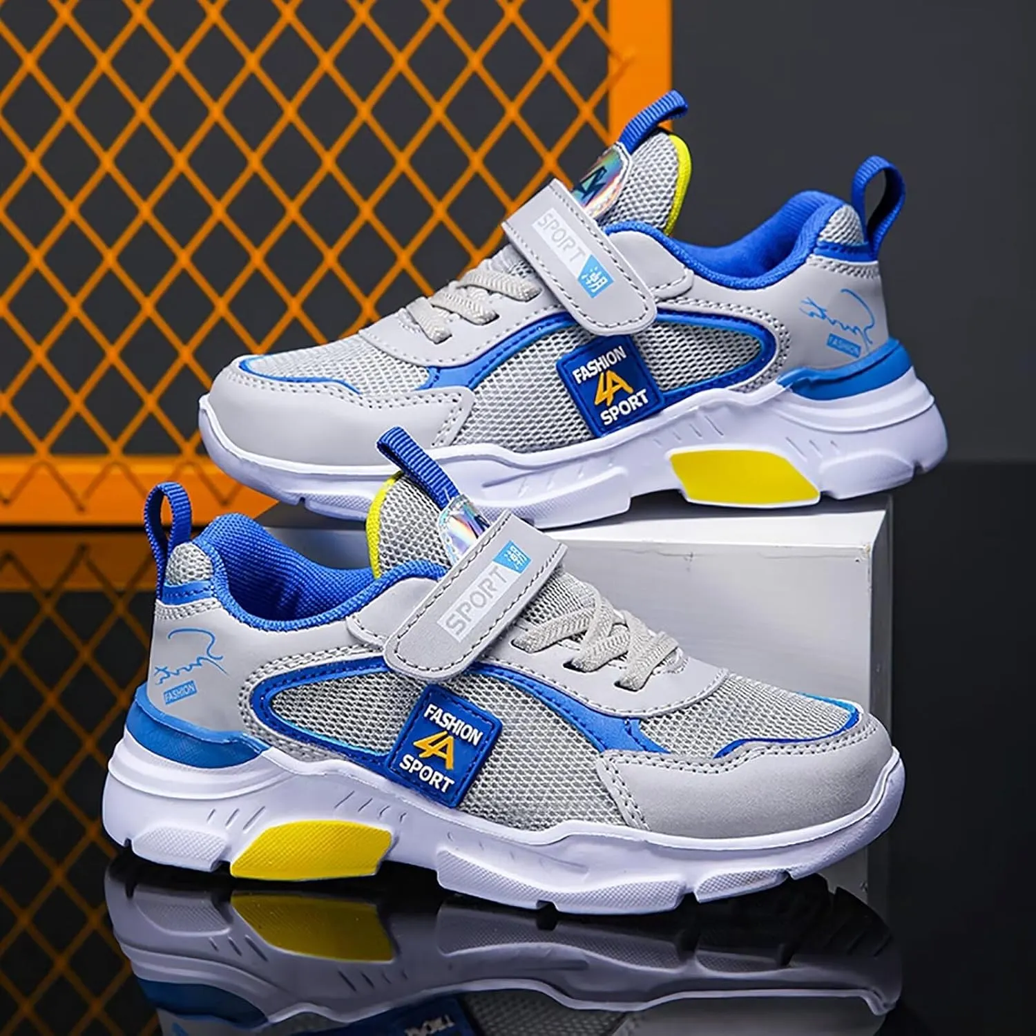 TERBOFIN Boys Tennis Shoes Running Sneakers Children's Sports Shoes Ultra Lightweight Breathable Soft Big Kids Fashion Casual Walking Shoes for Gym Workout School
