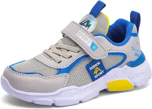 TERBOFIN Boys Tennis Shoes Running Sneakers Children's Sports Shoes Ultra Lightweight Breathable Soft Big Kids Fashion Casual Walking Shoes for Gym Workout School
