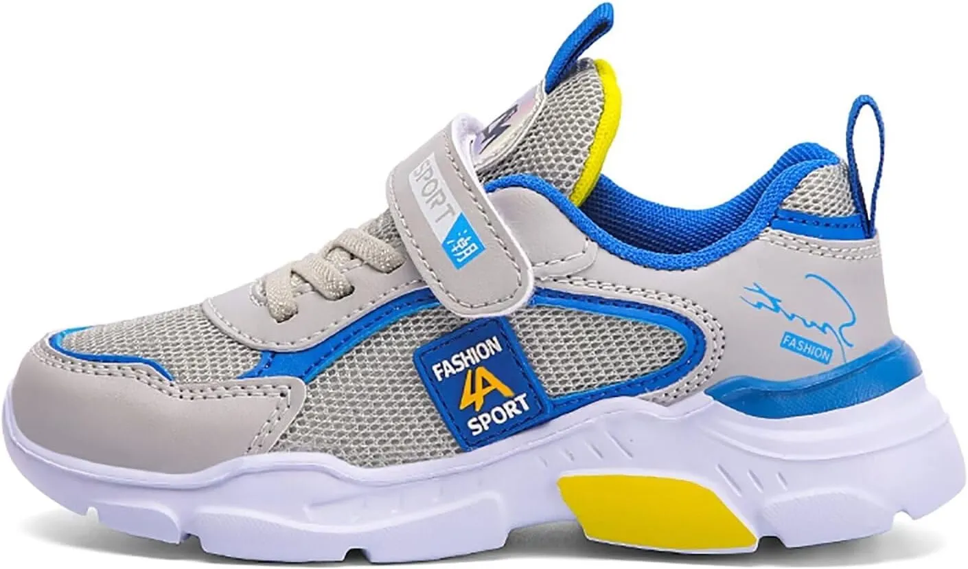 TERBOFIN Boys Tennis Shoes Running Sneakers Children's Sports Shoes Ultra Lightweight Breathable Soft Big Kids Fashion Casual Walking Shoes for Gym Workout School