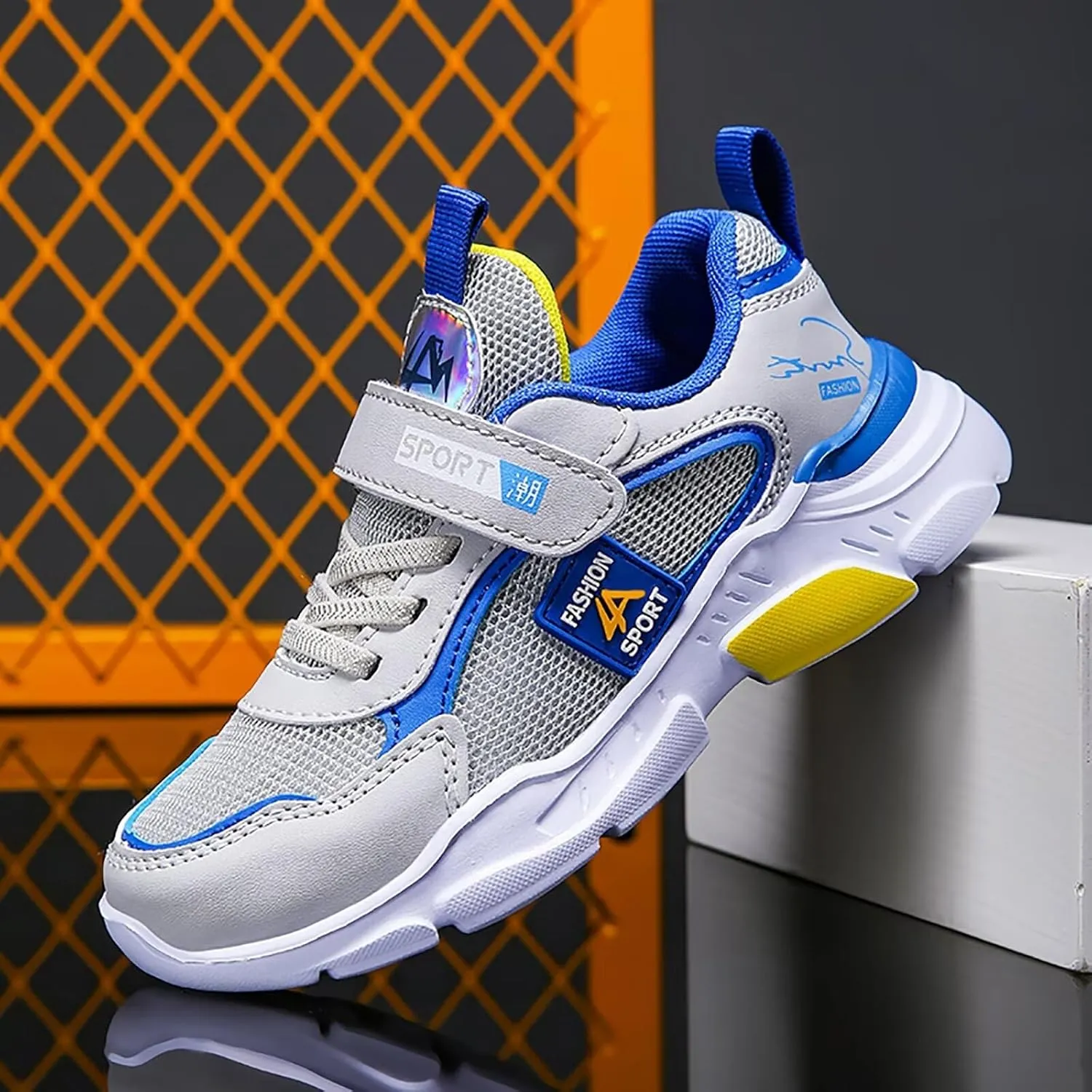 TERBOFIN Boys Tennis Shoes Running Sneakers Children's Sports Shoes Ultra Lightweight Breathable Soft Big Kids Fashion Casual Walking Shoes for Gym Workout School