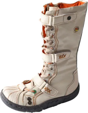 TMA EYES Women's Fashion Boots - PU and Genuine Leather Combination, Side Zipper and Strap Closure, Faux Fur Lining for Warmth and Comfort