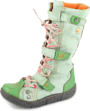 TMA EYES Women's Fashion Boots - PU and Genuine Leather Combination, Side Zipper and Strap Closure, Faux Fur Lining for Warmth and Comfort