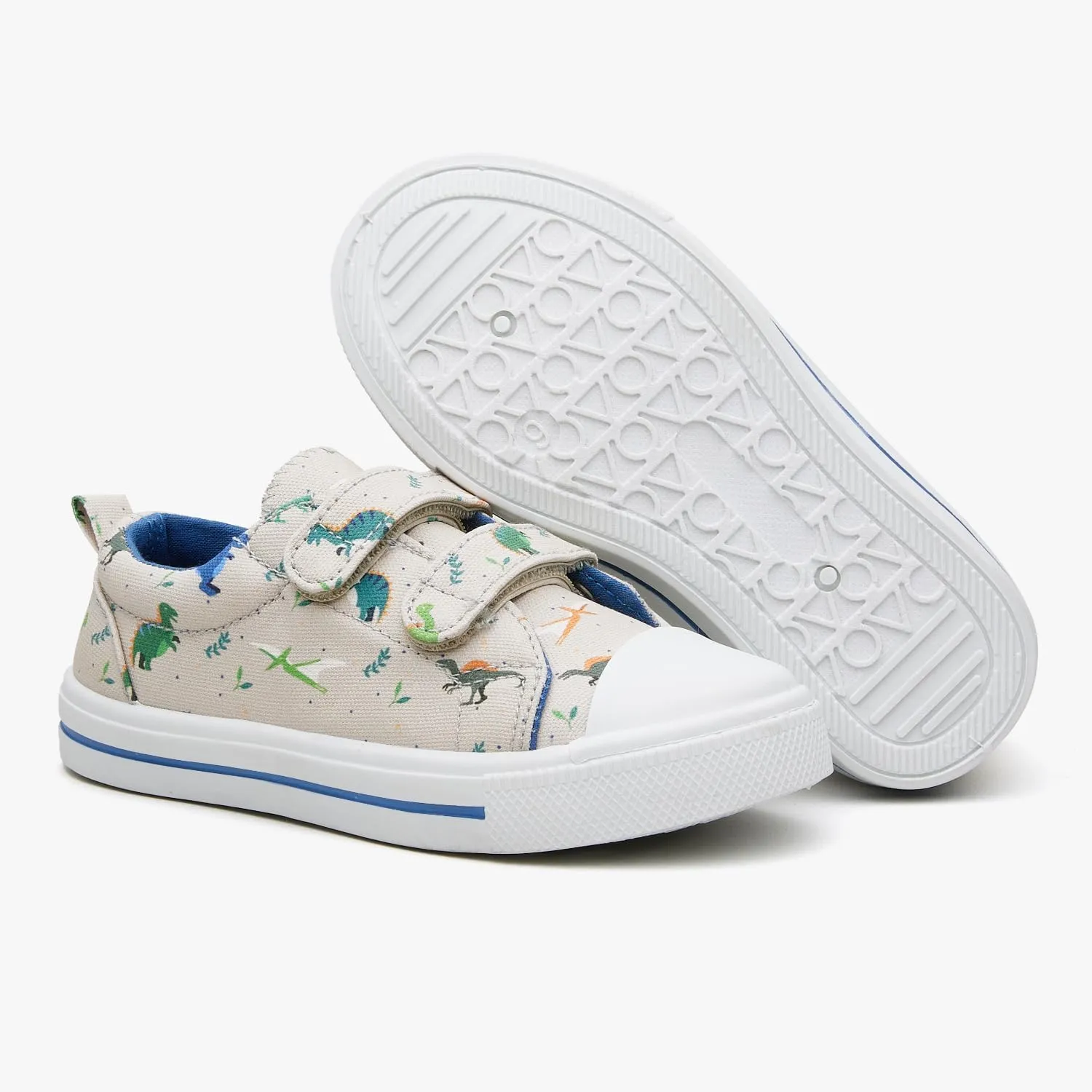 Toddler Little Kid Girls' and Boys' Canvas Sneakers with Hook and Loop Straps Easy On Casual Shoes