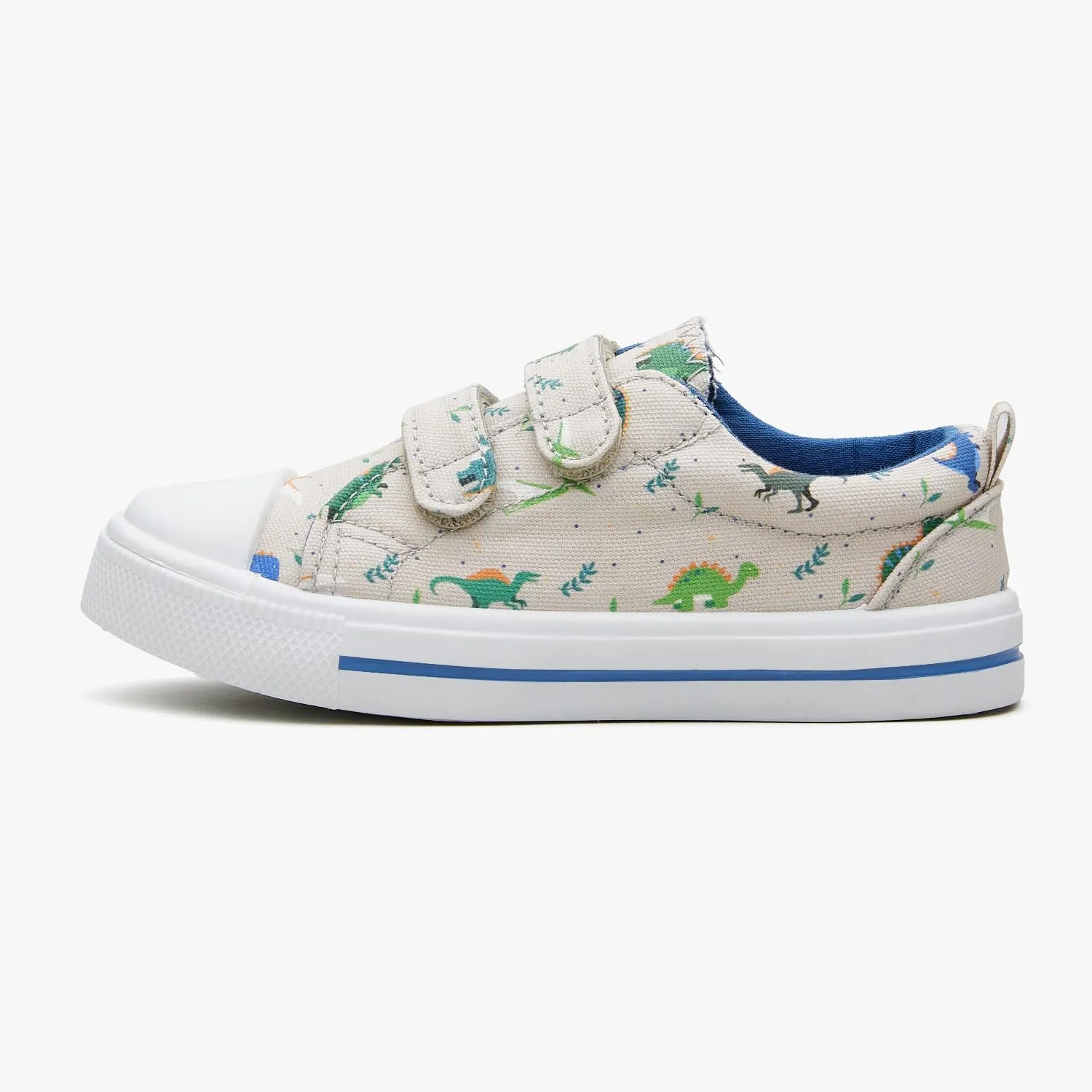 Toddler Little Kid Girls' and Boys' Canvas Sneakers with Hook and Loop Straps Easy On Casual Shoes