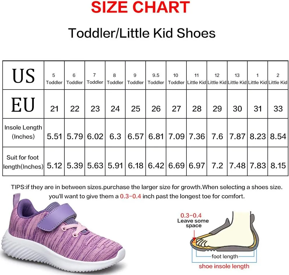 Toddler Little Kid Sneakers Boys Girls Cute Strap Walking Athletic Running Sports Shoes
