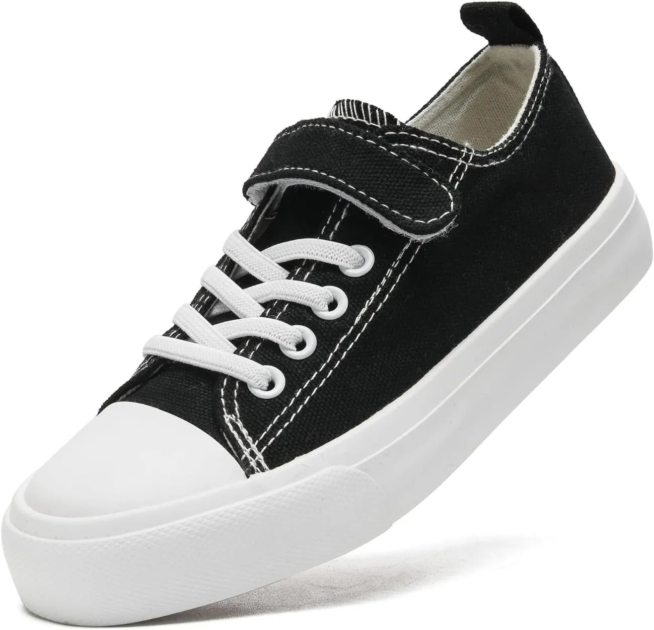 Toddler Shoes for Boys Girls, Kids Canvas Sneakers Classic Adjustable Strap Lace Up Comfortable Lightweight Running Walking Casual Shoes