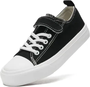 Toddler Shoes for Boys Girls, Kids Canvas Sneakers Classic Adjustable Strap Lace Up Comfortable Lightweight Running Walking Casual Shoes