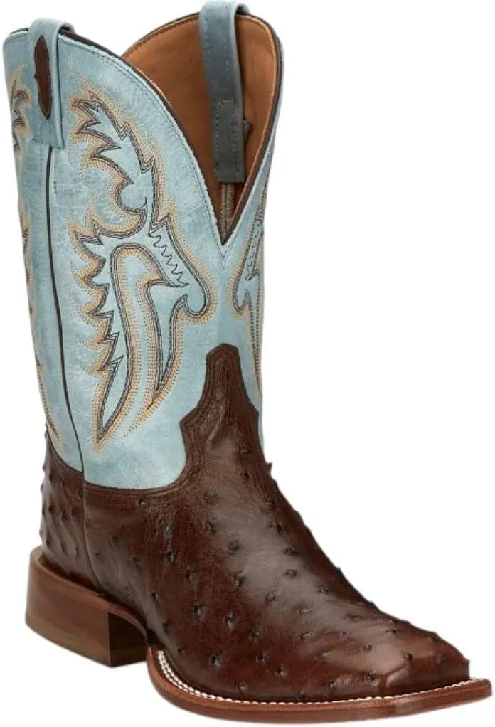 Tony Lama Castillo 11'' Full Quill Ostrich Men's Western Boots – Premium Leather, Durable Design, Comfortable Fit