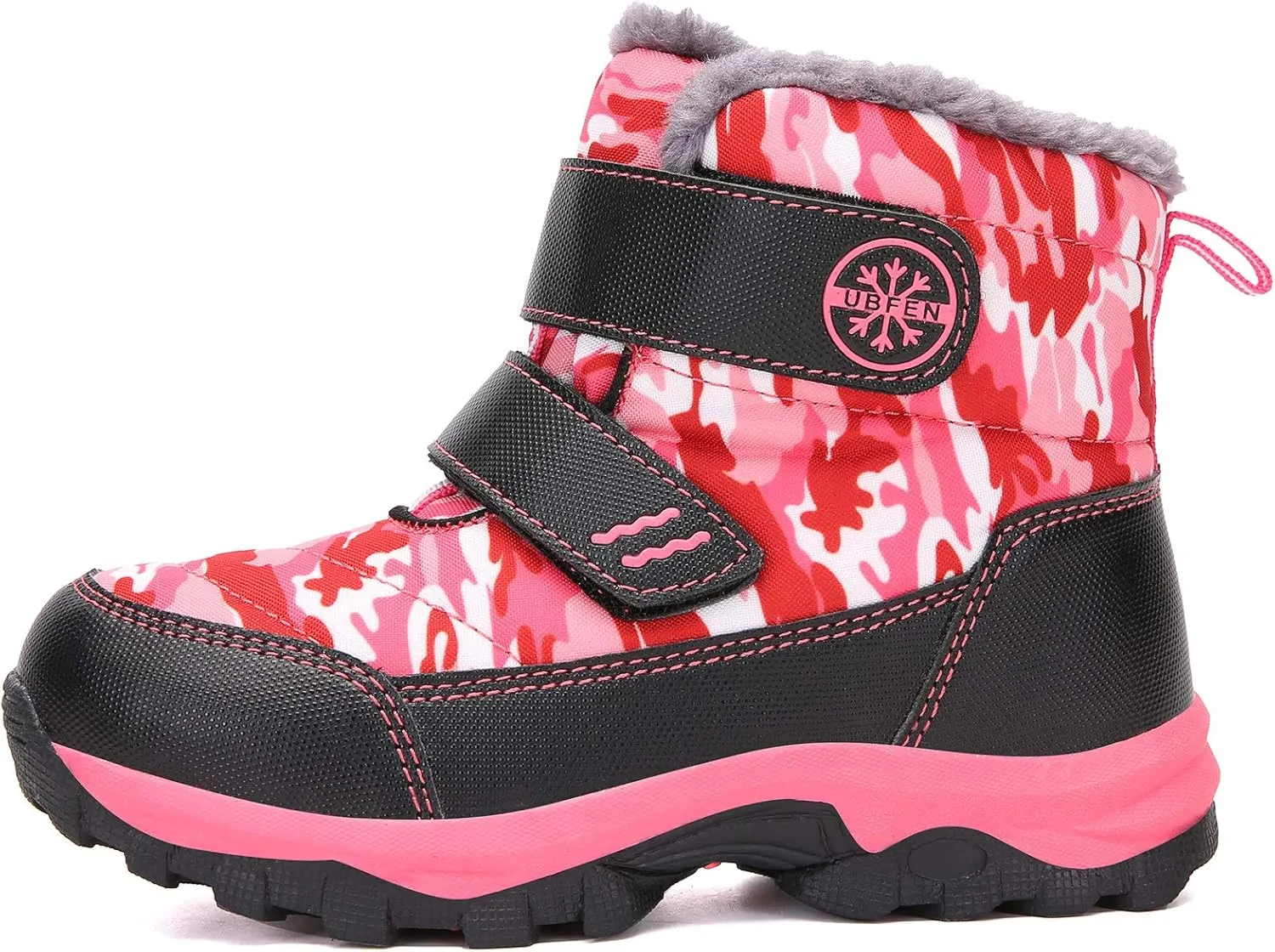 UBFEN Kids Snow Boots Boys Girls Winter Warm Waterproof Outdoor Slip Resistant Cold Weather Unisex Shoes (Toddler/Little Kid/Big Kid)