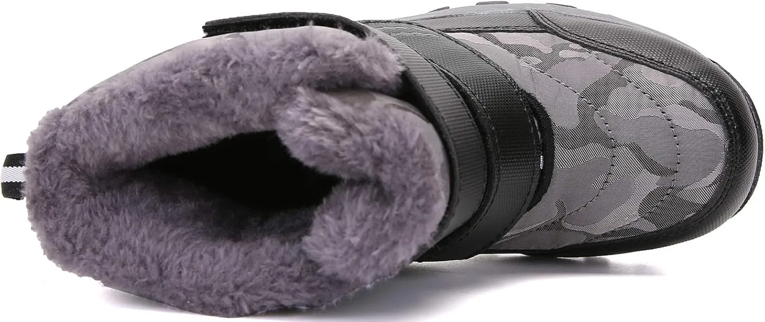 UBFEN Kids Snow Boots Boys Girls Winter Warm Waterproof Outdoor Slip Resistant Cold Weather Unisex Shoes (Toddler/Little Kid/Big Kid)