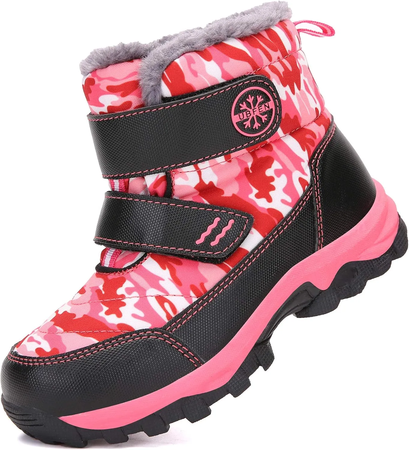 UBFEN Kids Snow Boots Boys Girls Winter Warm Waterproof Outdoor Slip Resistant Cold Weather Unisex Shoes (Toddler/Little Kid/Big Kid)