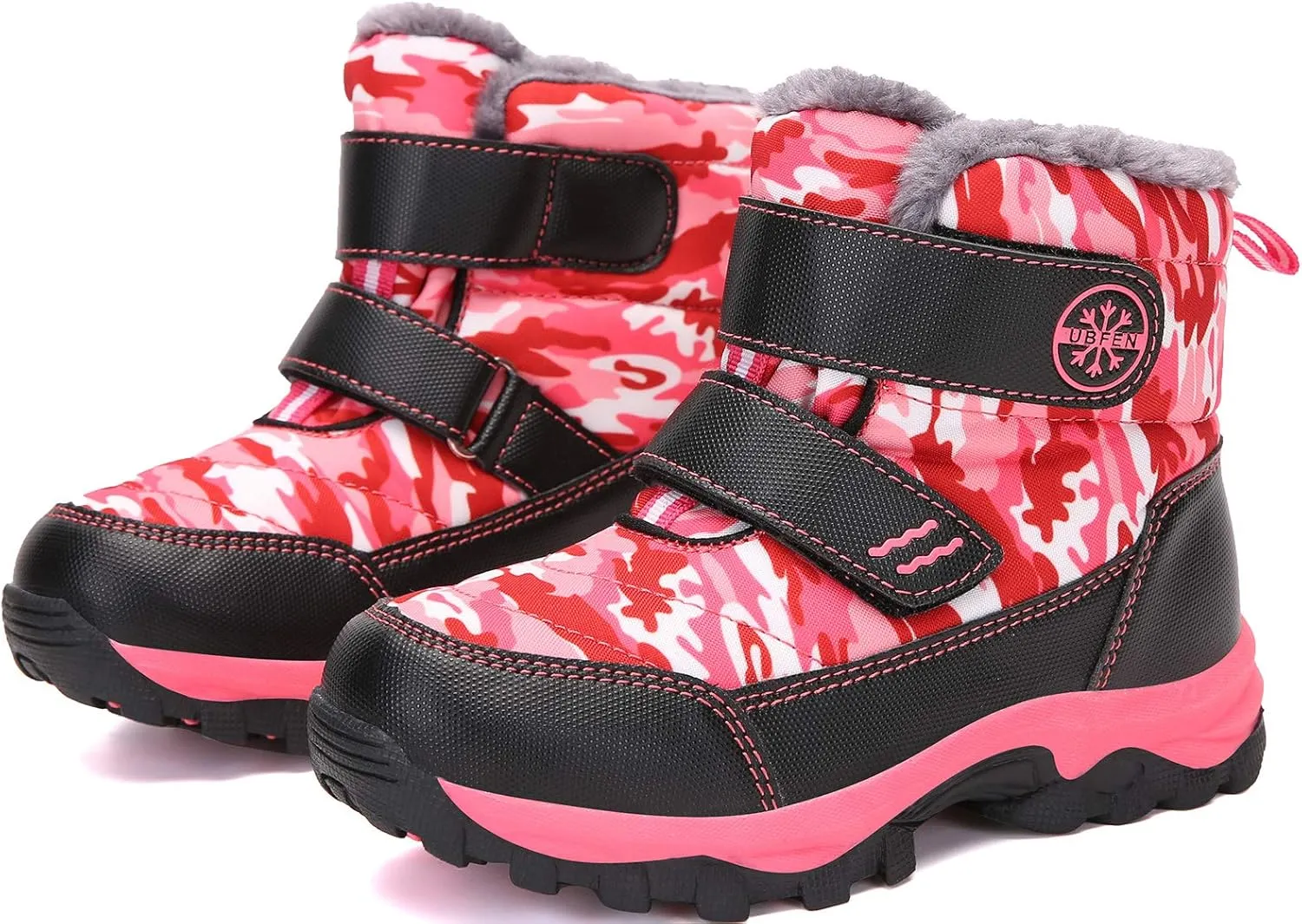 UBFEN Kids Snow Boots Boys Girls Winter Warm Waterproof Outdoor Slip Resistant Cold Weather Unisex Shoes (Toddler/Little Kid/Big Kid)