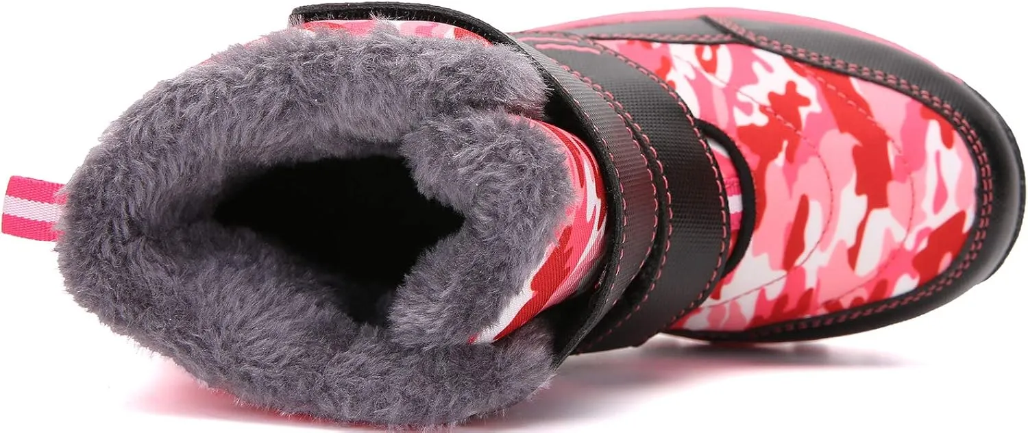 UBFEN Kids Snow Boots Boys Girls Winter Warm Waterproof Outdoor Slip Resistant Cold Weather Unisex Shoes (Toddler/Little Kid/Big Kid)