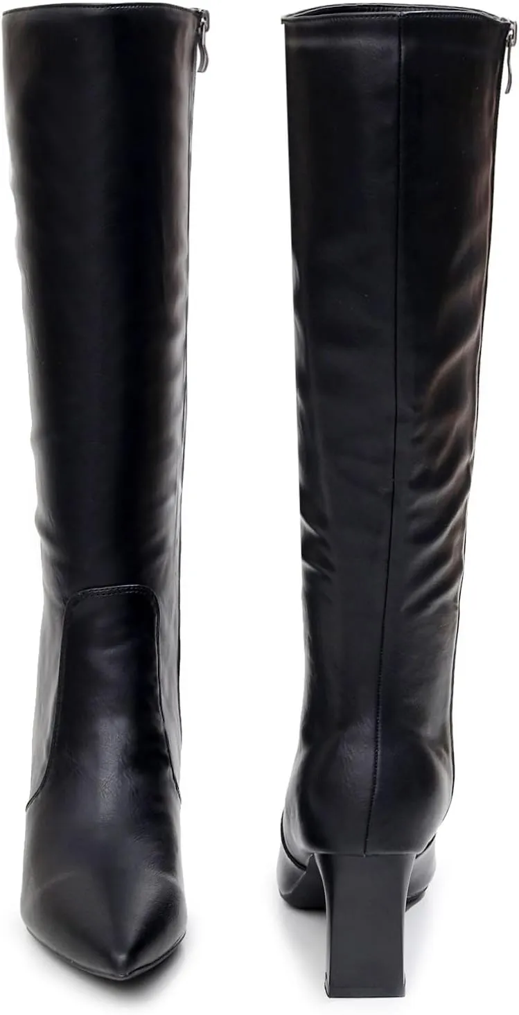 VenusCelia Women's Knee High Stretchy Fashion Boots