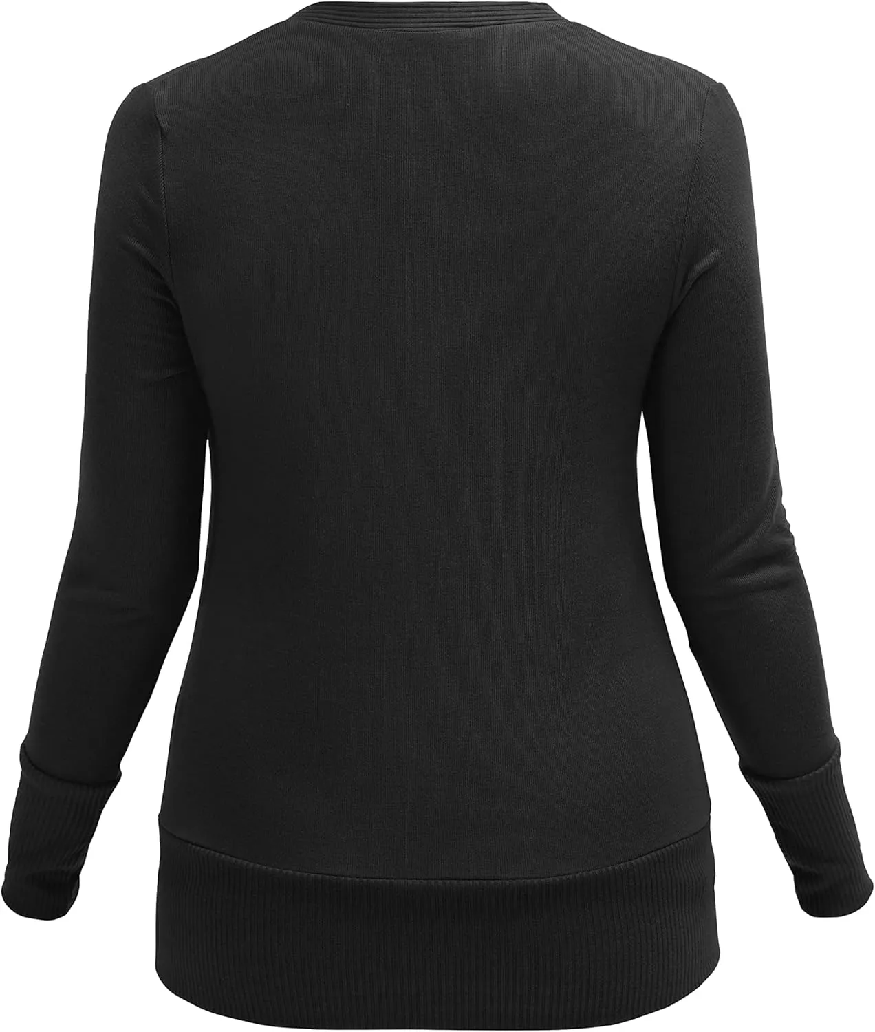 VERABENDI Women Long Sleeve Snaps Button Down V Neck Cute Knit Sweater Cardigan